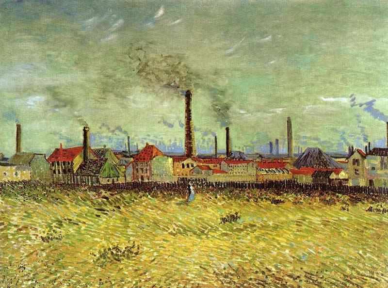 Vincent van Gogh Factories at Asnieres Seen from the Quay de Clichy